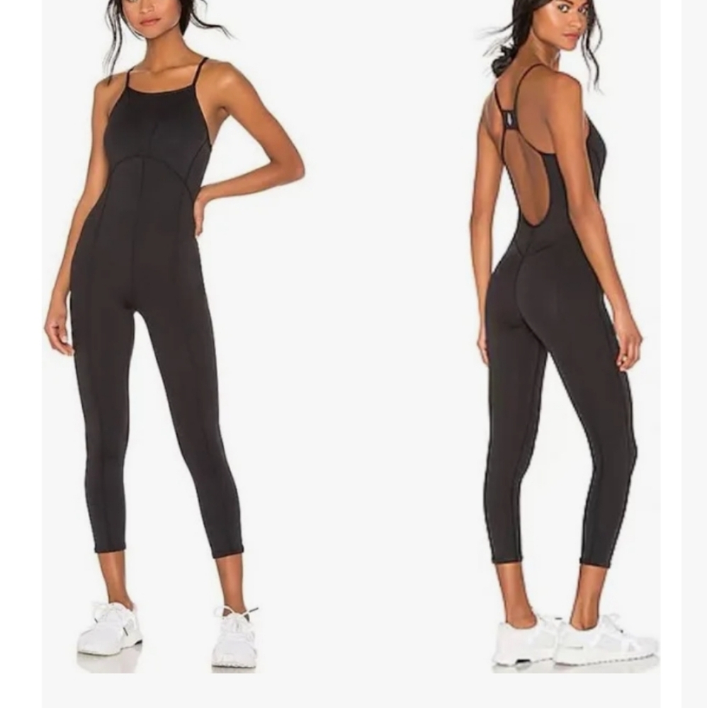 Free People Movement Black & Glitter Women's Jumpsuit